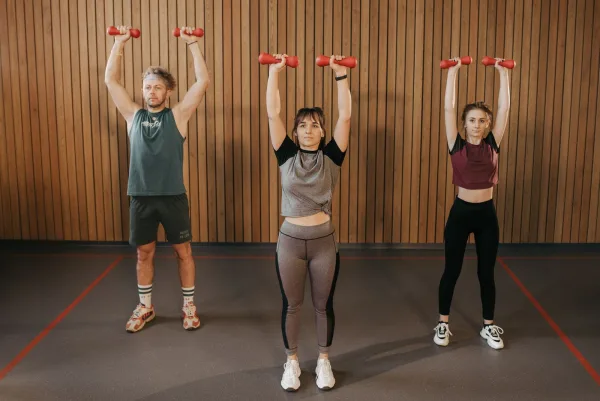 Cardio rebounding close-up